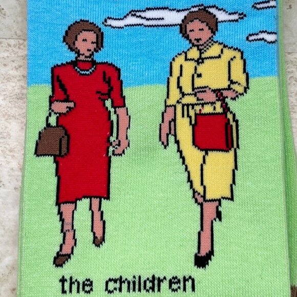 Anne Taintor Knee High Socks "Walk Faster...The Children Are Catching Up" Funny - Picture 7 of 7